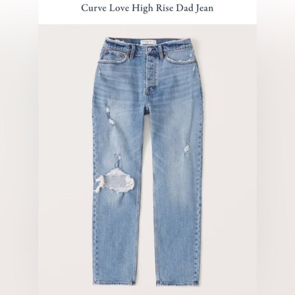 Abercrombie & Fitch | NWT Curve Love High Rise Dad Jean - Picture 15 of 16